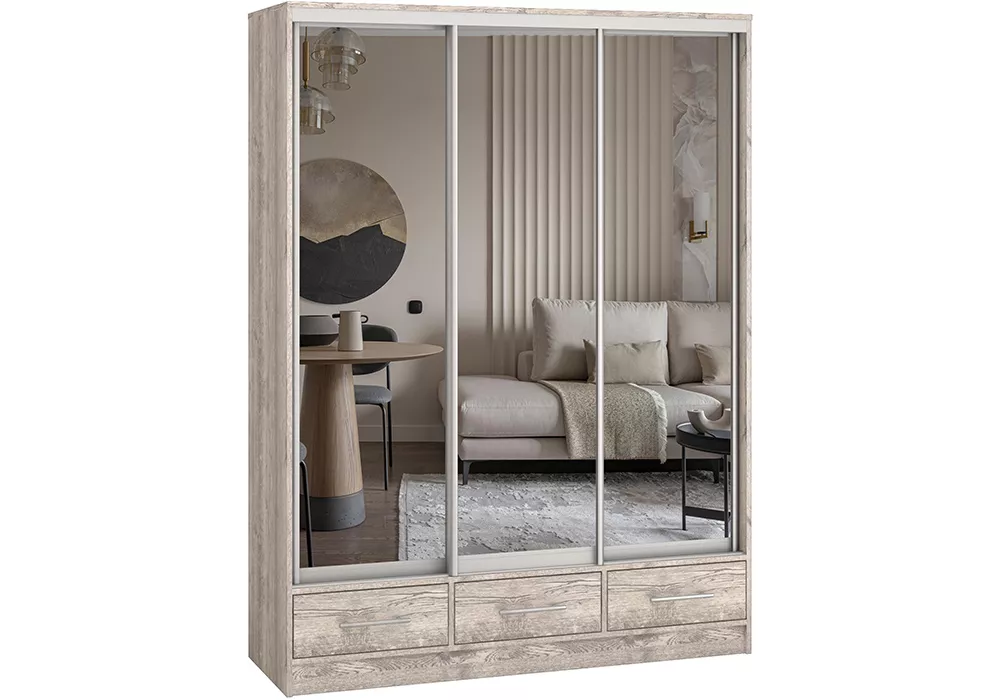Шкаф-купе в спальню Версаль-150 Зеркало Дизайн-2