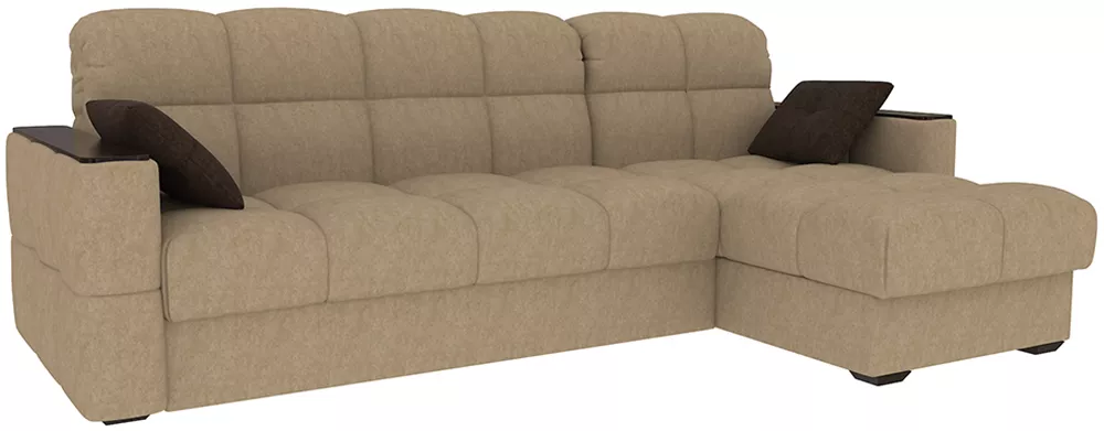 Угловой диван со съемным чехлом Тахко-СП Плюш Латте