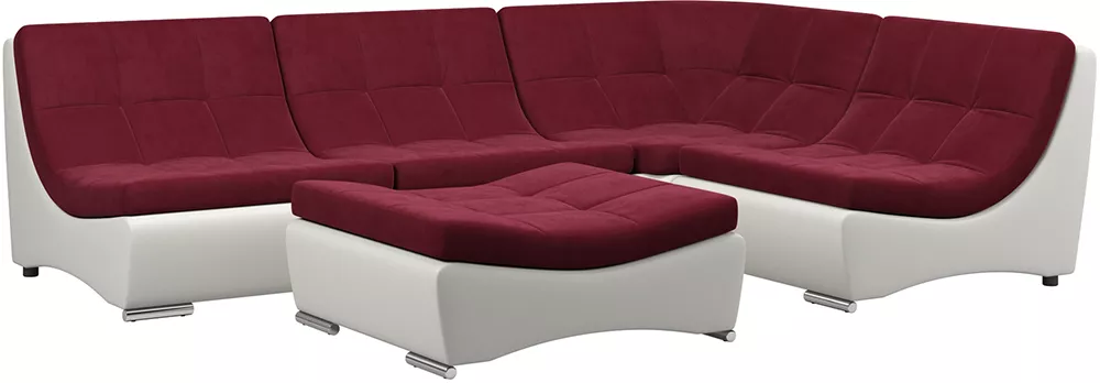 Модульный диван из экокожи Монреаль-6 Марсал