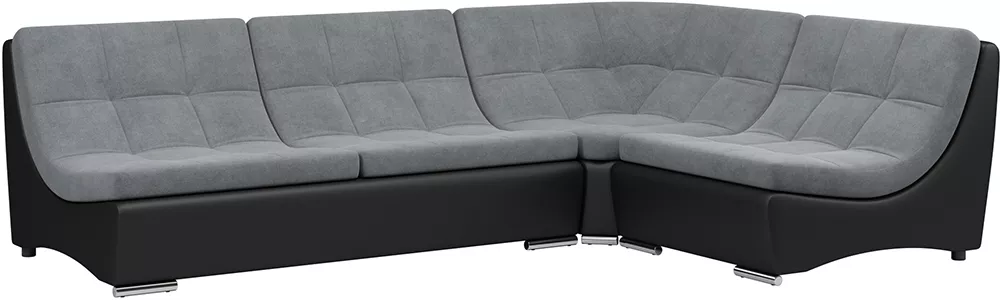 Модульный диван из экокожи Монреаль-4 Плюш Графит