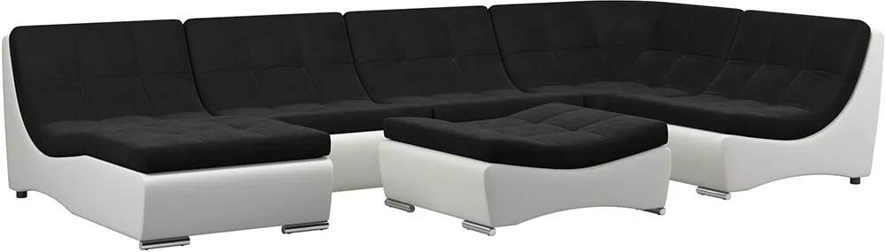 Модульный диван из экокожи Монреаль-7 Нуар