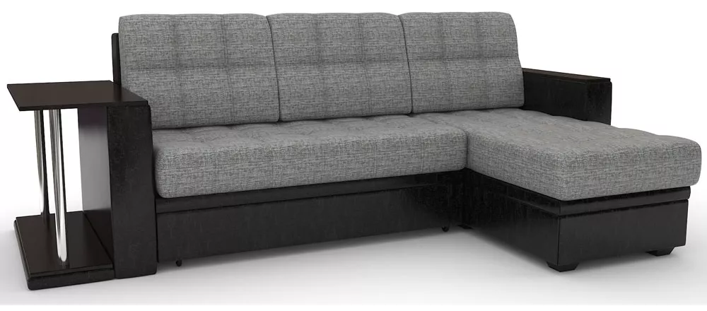 диван для гостиной Атланта-эконом Грей Блэк со столиком