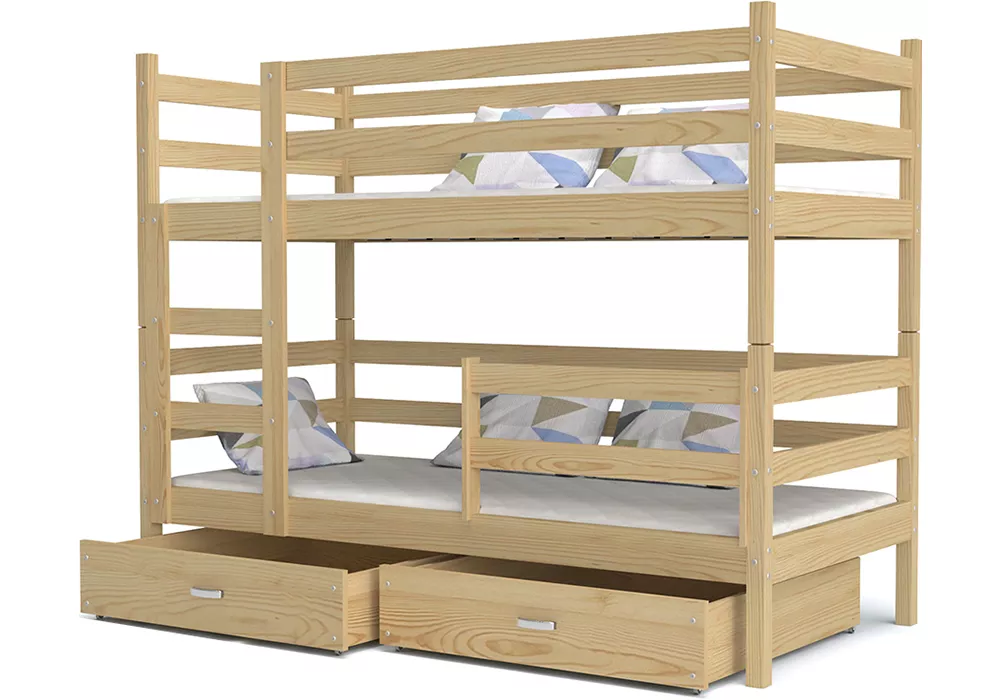 детская кровать с бортиками Домик-2 двухъярусная
