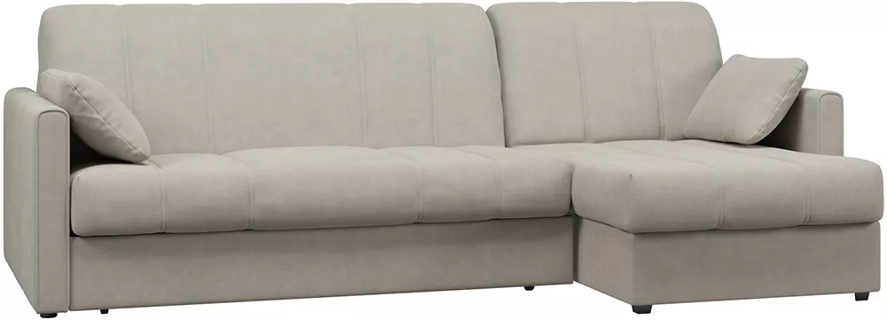 Угловой диван с подлокотниками Доминик Плюш Крем