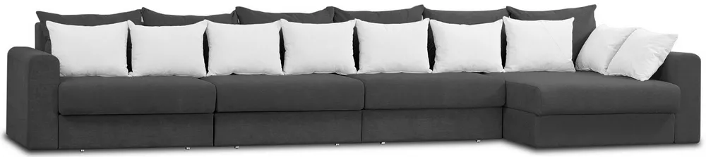 диван для гостиной Модена-6 Плюш Графит