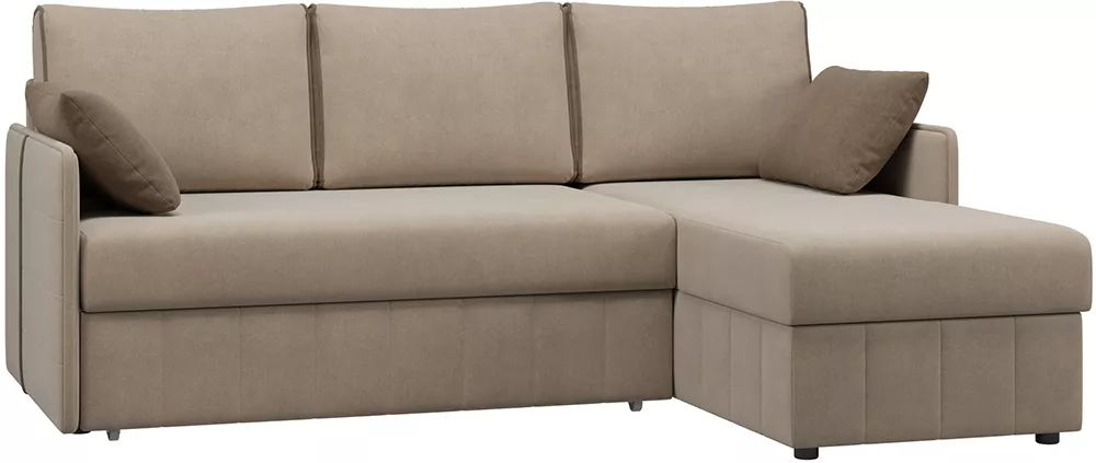 Угловой диван с подлокотниками Слим Плюш Лайт