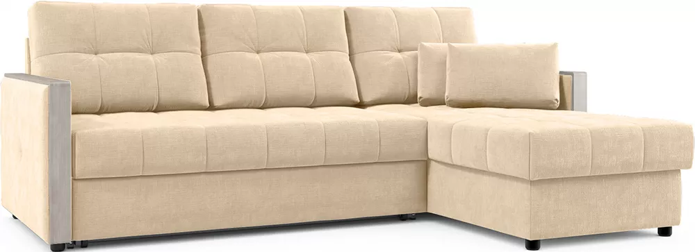 Угловой диван с подлокотниками Мадрид Плюш Лайт