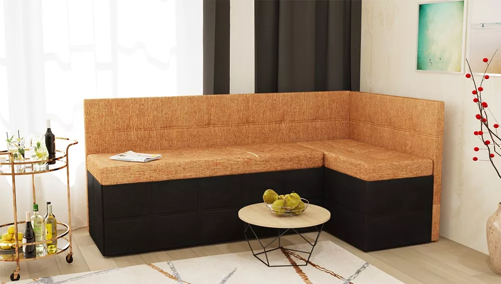 Кухонный диван  Токио (Домино) Комби Терракота угловой
