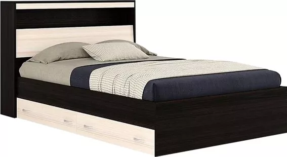 Кровать с ящиками для белья Виктория-160 с матрасом
