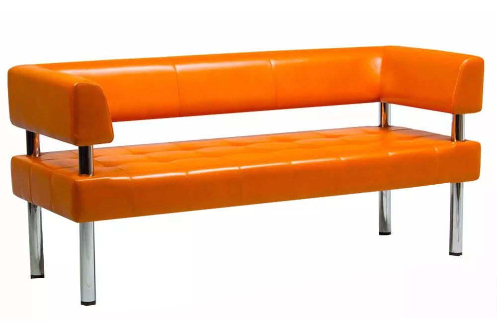 диван в офис Бизнес 162х78 Оранжевый