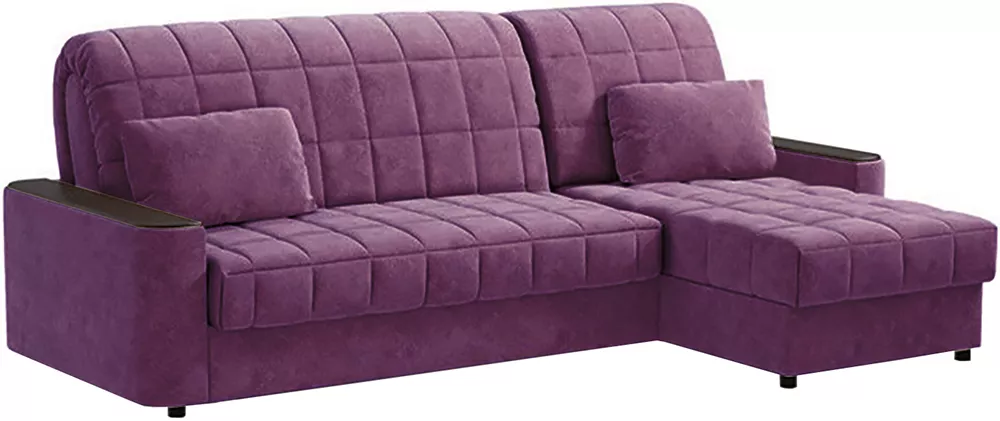 Угловой диван со съемным чехлом Даллас Плюш Фиолет