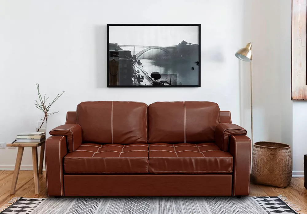Элитный диван Берета  2-х местный Дизайн 4 кожаный