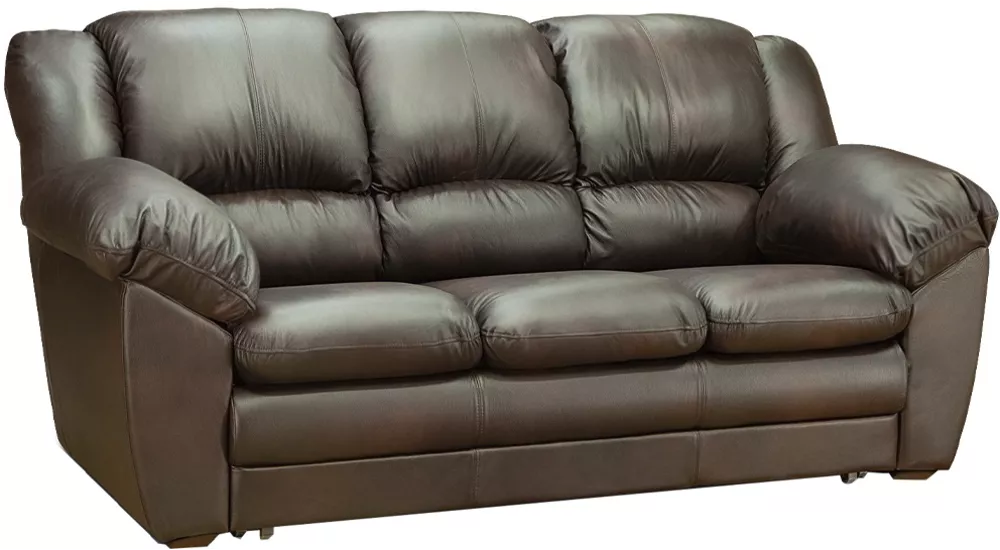 кожаный диван Оберон-3 Шоколад кожаный