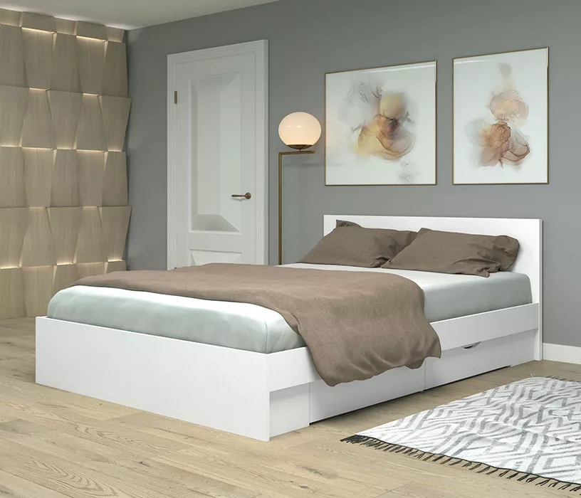двуспальная кровать Фреш КРФР-3-Я-1400 Дизайн-1