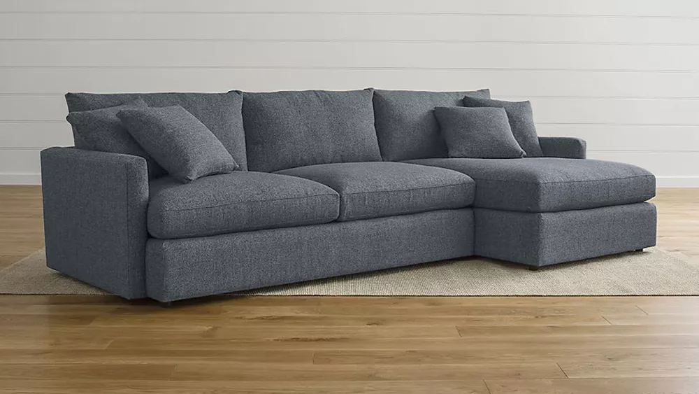 Угловой диван 210 см Стелф с оттоманкой Дизайн 1
