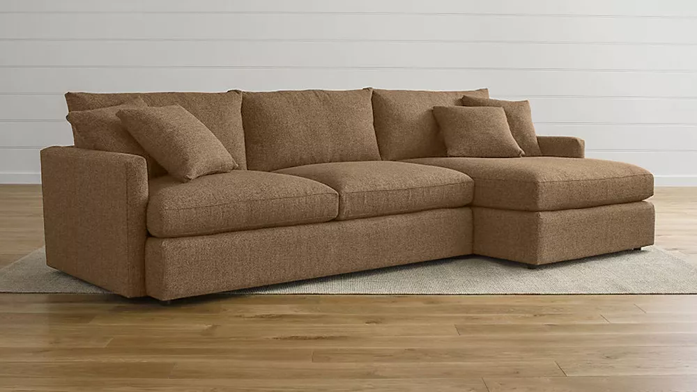 Угловой диван 210 см Стелф с оттоманкой Дизайн 3