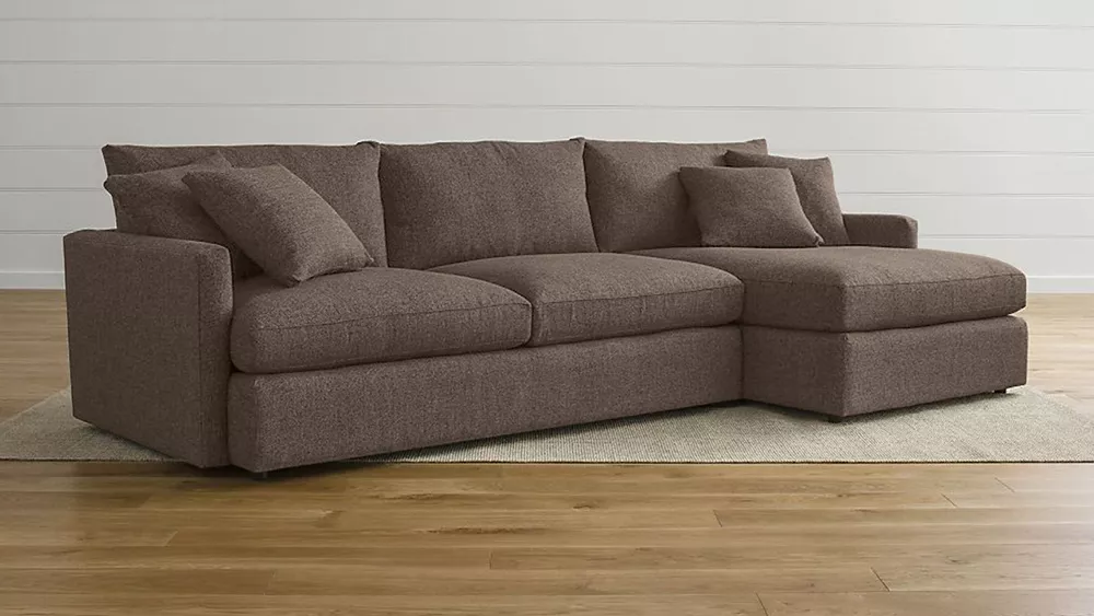 Угловой диван 210 см Стелф с оттоманкой Дизайн 4