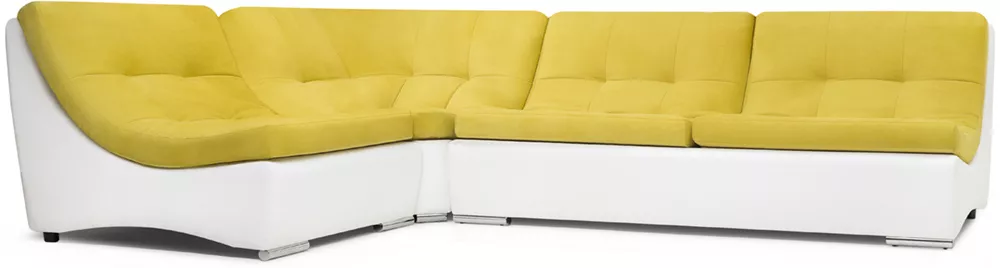Модульный диван из экокожи Монреаль-2 Плюш Yellow