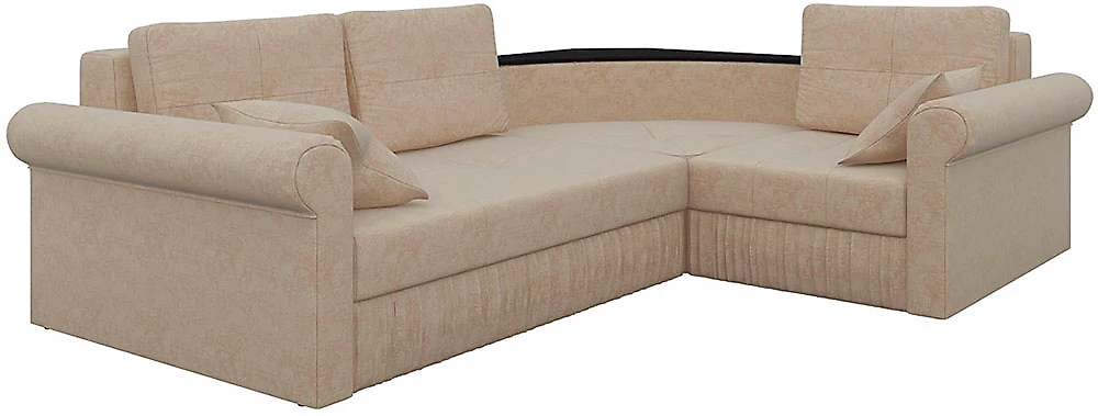 Угловой диван-кровать Юта Вельвет Беж