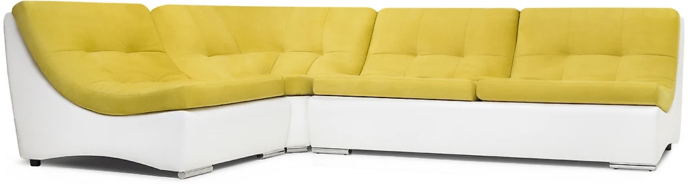 Угловой диван без подлокотников Монреаль-2 Плюш Yellow
