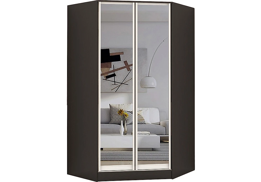 угловой шкаф с распашными дверьми Версаль У-2 с зеркалом Дизайн-4