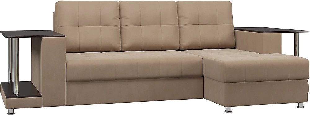 Угловой диван для подростка Атланта Дабл Плюш Сахара