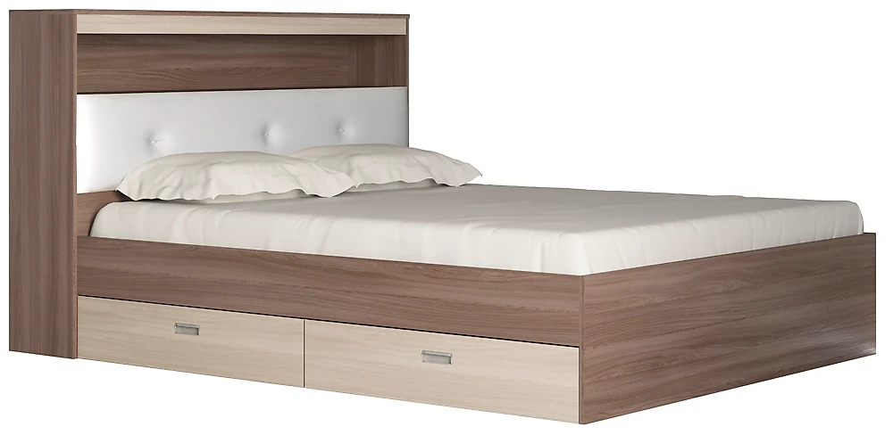 Кровать со спинкой Виктория-3-160 Дизайн-3