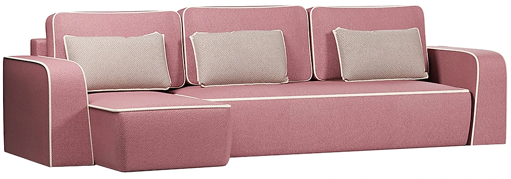 Угловой диван с подушками Линда Пинк