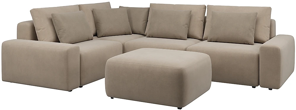 Модульный диван со спальным местом Гунер-1 Плюш Мокко