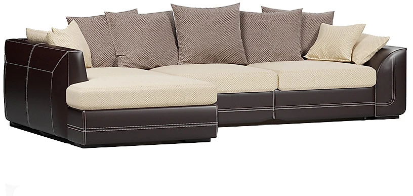 Угловой диван с правым углом Калифорния Браун