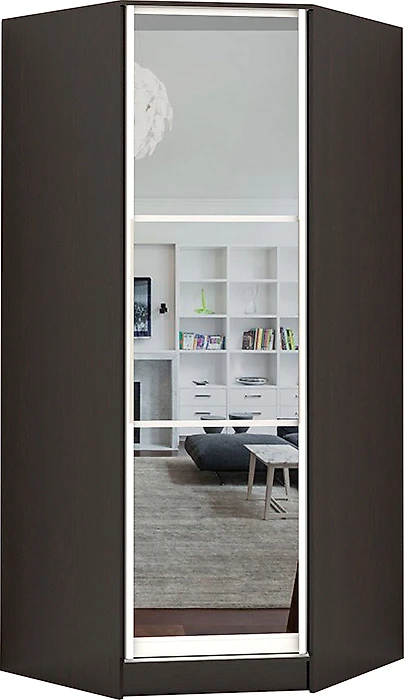 Шкаф в гостиную Версаль У-1Я с зеркалом Венге Дизайн-2