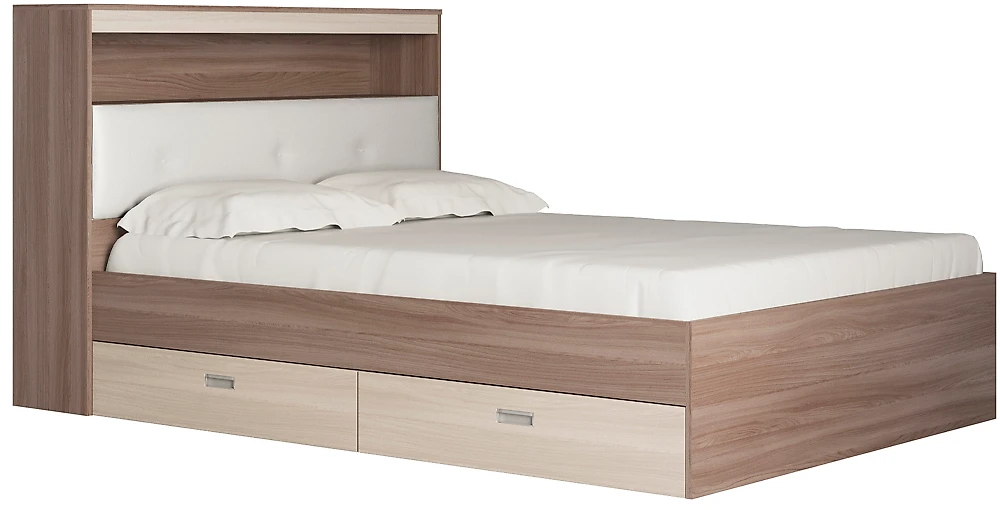 Кровать со спинкой Виктория-3-140 Дизайн-3