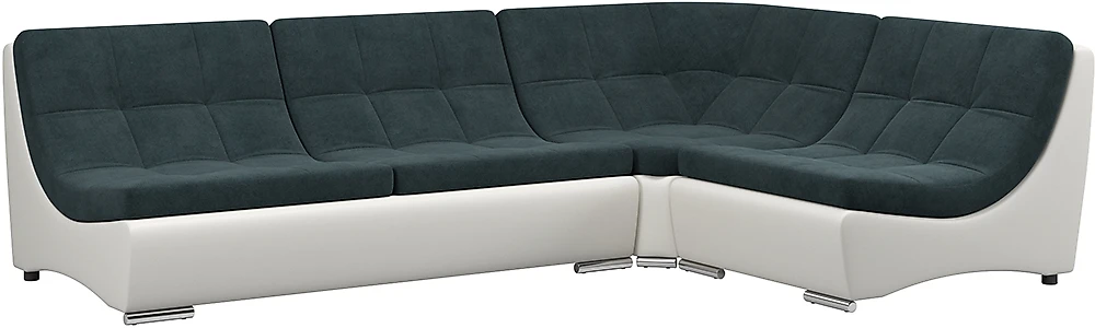 Угловой диван без подлокотников Монреаль-4 Индиго
