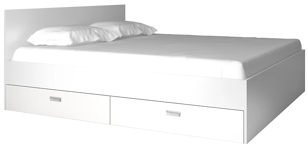Двуспальная кровать молочный дуб Виктория-1-180 Дизайн-2
