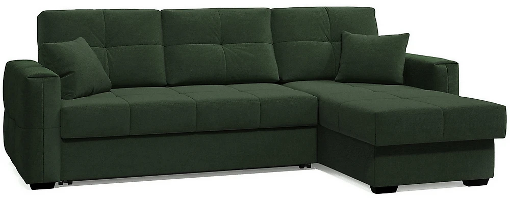 Угловой диван с независимым пружинным блоком Клэр Плюш Свамп