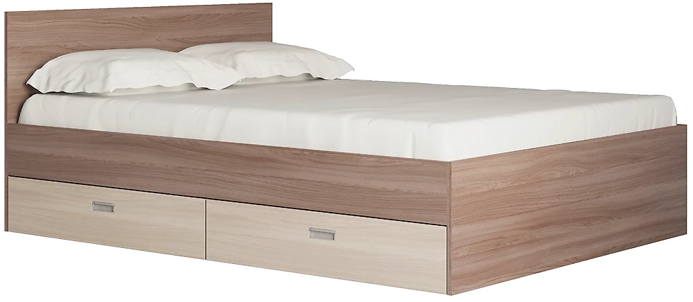 Двуспальная кровать с изголовьем Виктория-1-140 Дизайн-3