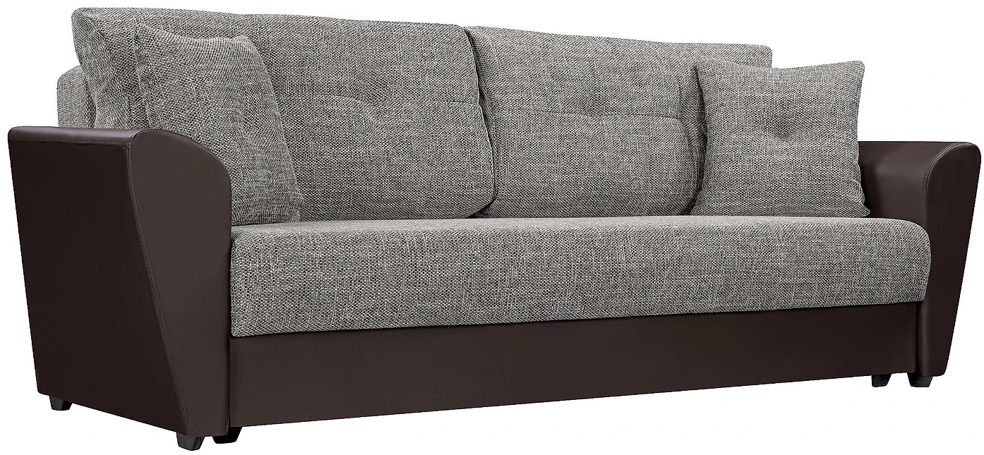 Прямой диван серого цвета Амстердам (Берг) Грей Браун