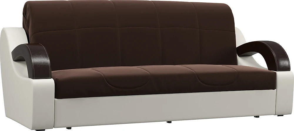 Прямой диван из рогожки Мадрид Плюш Дарк Браун