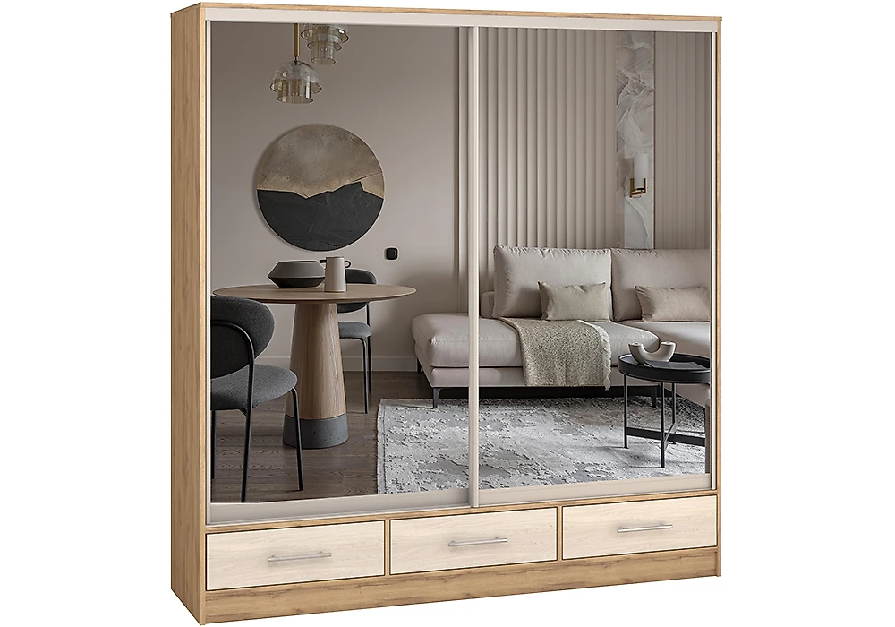 шкаф для офиса Версаль-190 Зеркало Дизайн-3