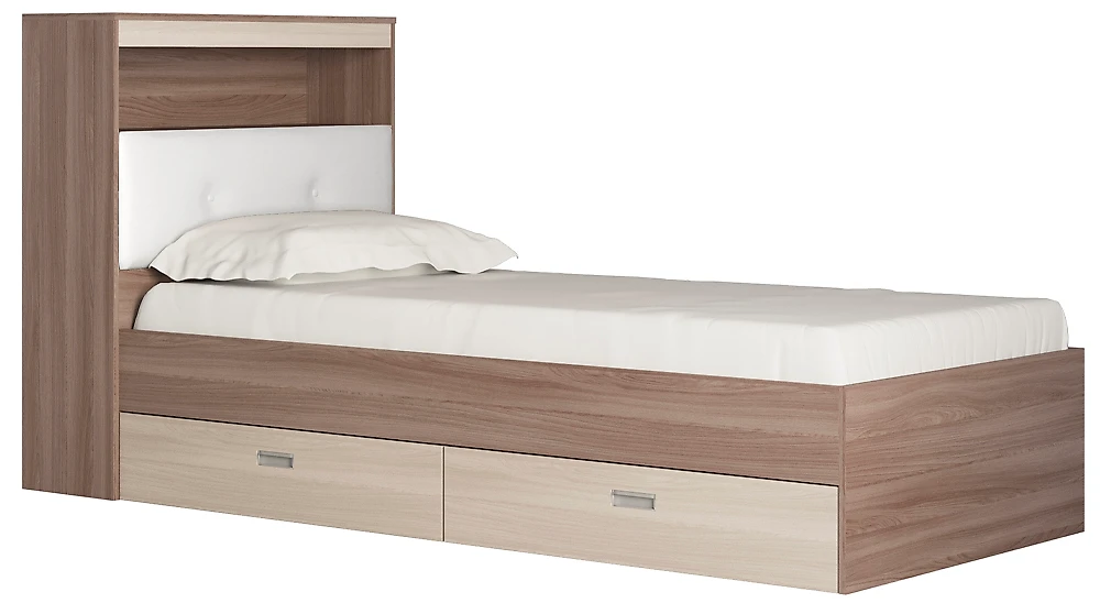 Кровать со спинкой Виктория-3-90 Дизайн-3