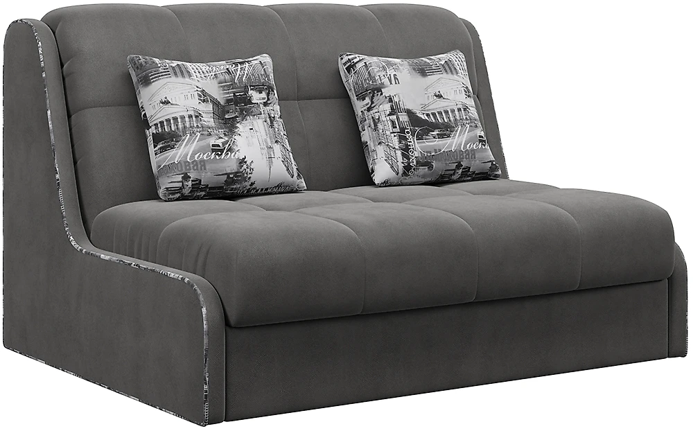 Прямой диван серого цвета Тахко-БП Плюш Графит