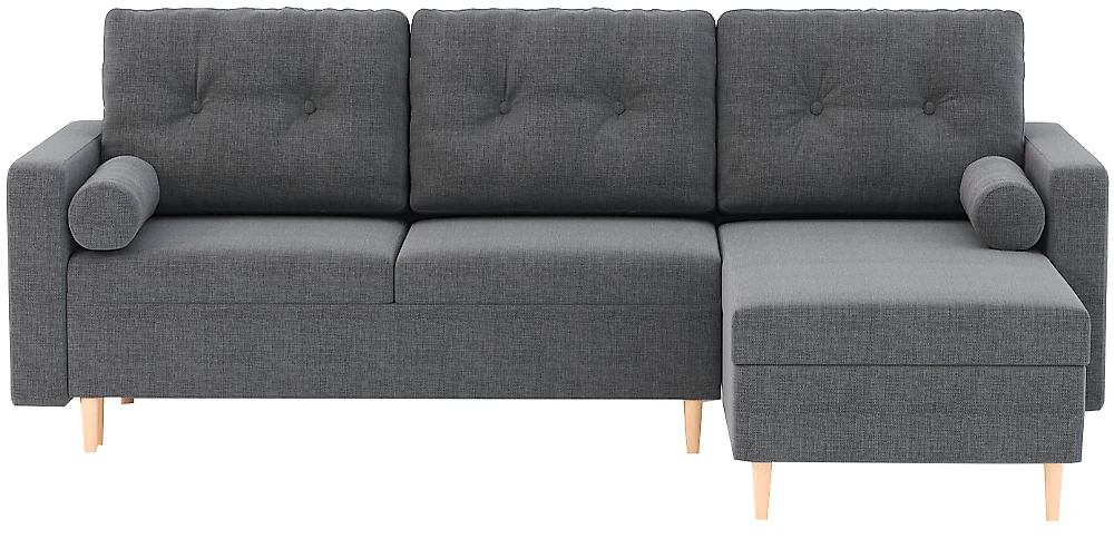 Угловой диван с независимым пружинным блоком Белфаст Кантри Грей