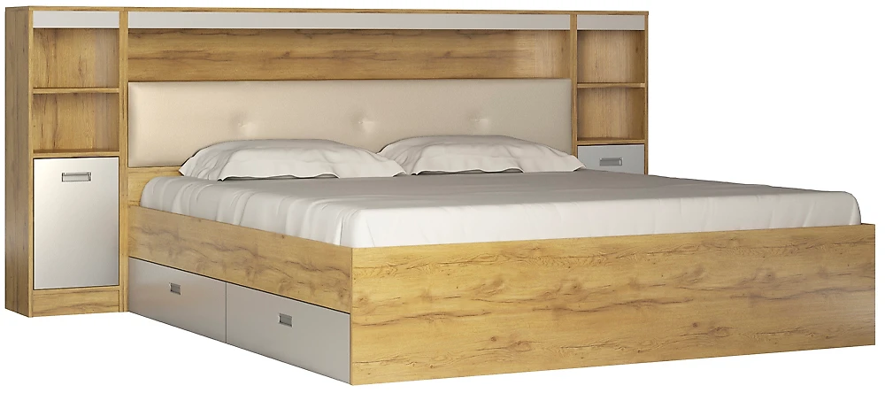 широкая кровать Виктория-5-180 Дизайн-1