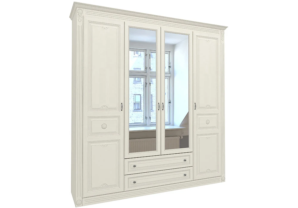 Шкаф для одежды с зеркалом Патиния (Модуль 65)