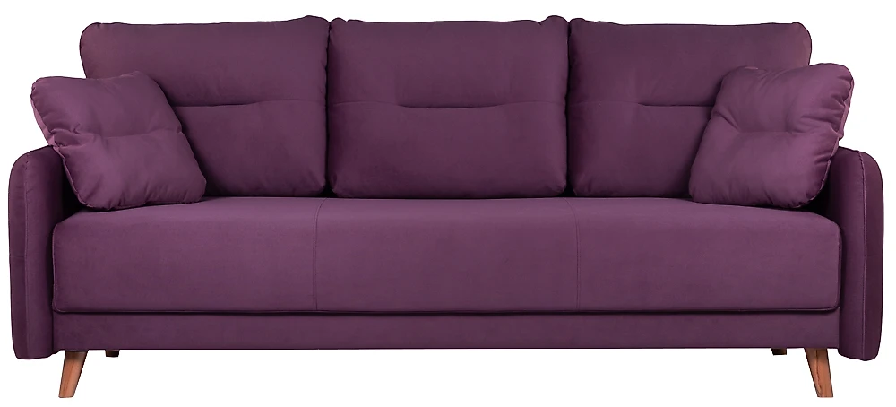 Прямой диван из велюра  Фолде трехместный Дизайн 4