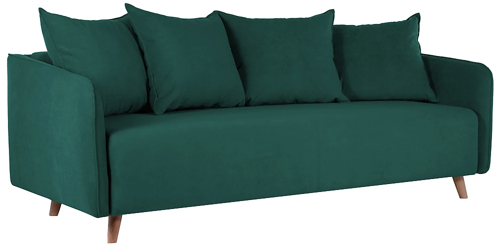 Прямой диван из велюра  Лила трехместный Дизайн 2