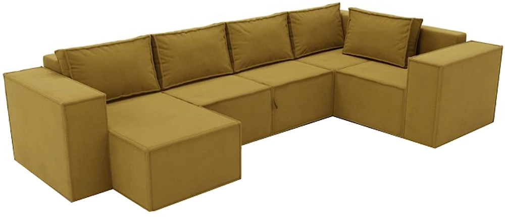  угловой диван с оттоманкой Лофт П-образный Еллоу