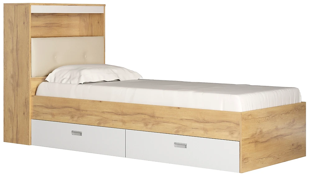 Кровать со спинкой Виктория-3-80 Дизайн-1