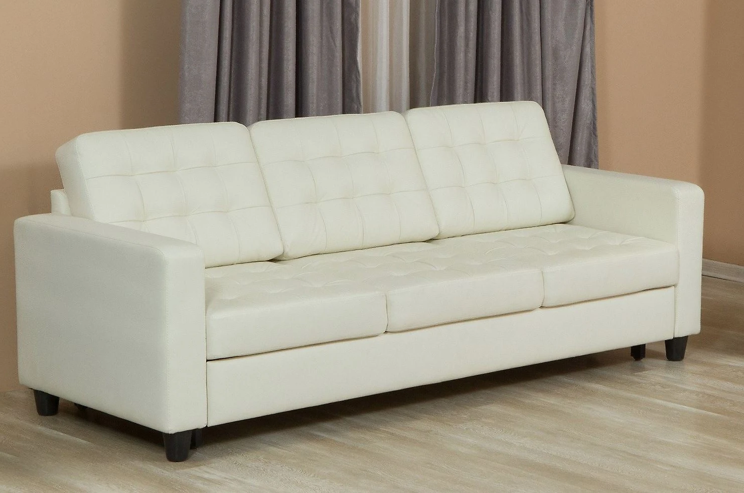 Маленький кожаный диван кожаный Камелот Дизайн 1