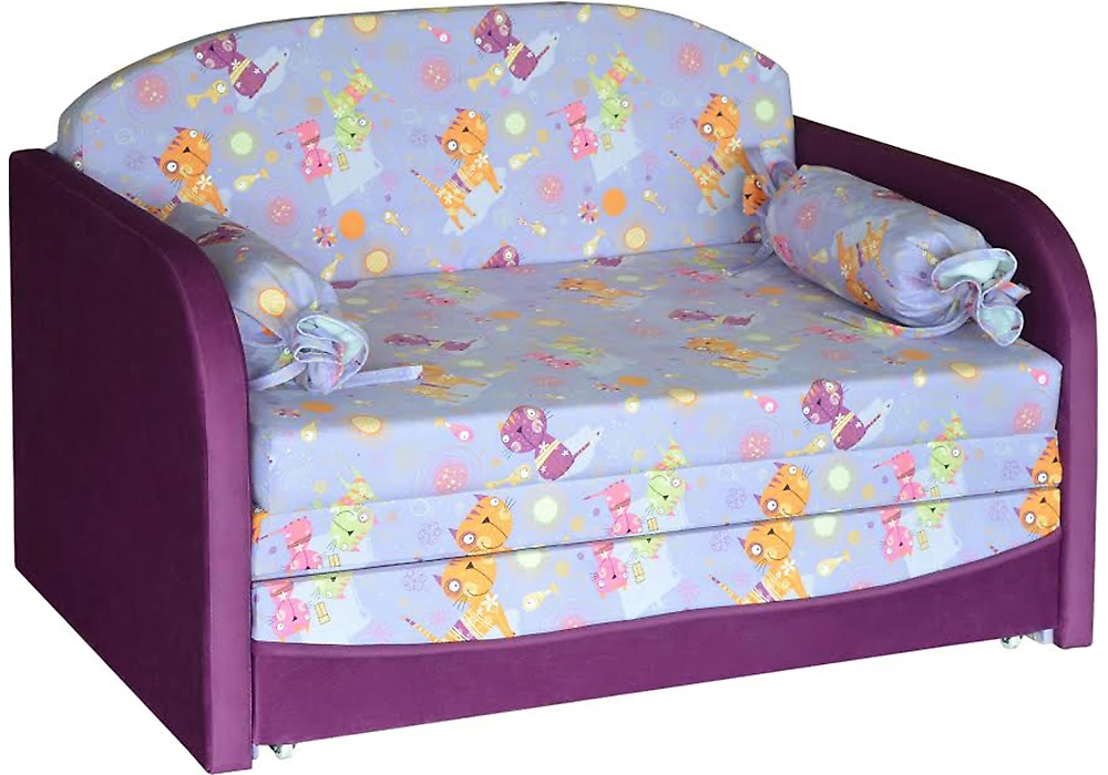 Детский диван из велюра Димочка детский с узкими подлокотниками